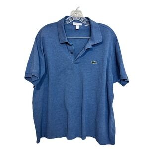 Lacoste Shirt Mens Extra Large  Blue Polo Pique Cotton Classic Fit‎